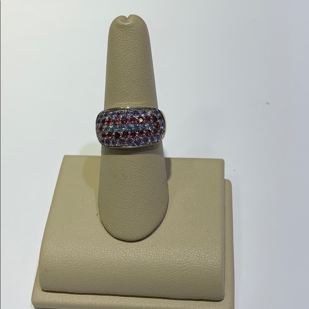 Silver Multi Stone Ring - image 1